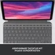 Logitech Combo Touch Tastaturcase DE-Layout, mit Trackpad für iPad 10.9 (2022), oxford grau