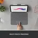 Logitech Combo Touch Tastaturcase DE-Layout, mit Trackpad für iPad 10.9 (2022), oxford grau