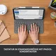 Logitech Slim Folio Hülle und Tastatur DE Layout, für Apple iPad 10.9 (2022), oxford grau