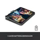 Logitech Slim Folio Hülle und Tastatur DE Layout, für Apple iPad 10.9 (2022), oxford grau