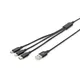 DIGITUS Kabel 3-in-1 Kabel USB-A auf Lightning/MicroUSB/USB-