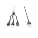 DIGITUS Kabel 3-in-1 Kabel USB-A auf Lightning/MicroUSB/USB-