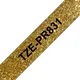 Brother TZEPR831 Schriftband 12 mm Premium gold / schwarz