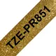 Brother TZEPR851 Schriftband 24 mm Premium gold / schwarz