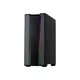 Inter-Tech X-3901 Impulse Gaming PC Gehäuse Midi-Tower Schwarz Seitenfenster