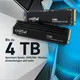 Crucial T700 2TB, PCIe Gen5 NVMe, M.2 2280, inkl. Kühlkörper
