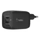 Belkin 65W Dual USB-C Ladegerät, Power Deliver, PPS, schwarz, universal