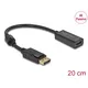 Delock Adapter DisplayPort 1.2 Stecker zu HDMI Buchse 4K Passiv schwarz