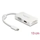 Delock Adapter USB Type-C™ Stecker  VGA / HDMI / DVI Buchse weiß