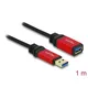 DeLOCK 82752 Verlängerungskabel USB 3.0 PREMIUM 1.00 m doppelt geschirmt  schwarz