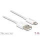 Delock USB Daten- und Ladekabel für iPhone™, iPad™, iPod™ weiß 1 m