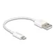 Delock USB Daten- und Ladekabel für iPhone™, iPad™, iPod™ weiß 15 cm