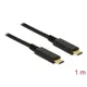 DeLOCK 83661 USB 3.1 Gen 2 (10 Gbps) Kabel PD 3 A E-Marker 1.00 m schwarz