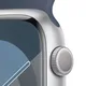 Apple Watch Series 9 Aluminium 45mm silber (Sportarmband sturmblau) M/L