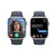 Apple Watch Series 9 Aluminium 45mm silber (Sportarmband sturmblau) M/L