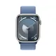 Apple Watch Series 9 Aluminium 45mm silber (Sport Loop winterblau)