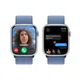 Apple Watch Series 9 Aluminium 45mm silber (Sport Loop winterblau)
