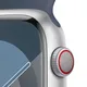 Apple Watch Series 9 Cellular Aluminium 45mm silber (Sportarmband sturmblau) M/L
