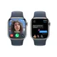 Apple Watch Series 9 Cellular Edelstahl 41mm silber (Sportarmband sturmblau) M/L