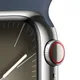 Apple Watch Series 9 Cellular Edelstahl 41mm silber (Sportarmband sturmblau) M/L