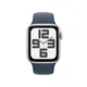 Apple Watch Series SE (2023) Aluminium 40mm silber (Sportarmband sturmblau) S/M