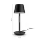 Philips Hue White & Color Ambiance Go Tragbare Tischleuchte, 370lm, schwarz