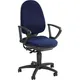 Topstar Standard-Drehstuhl o. Armlehnen, Gestell schwarz, Stoff blau