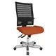 Topstar Operator-Drehstuhl mit Netz-Rückenlehne schwarz, Bezug orange