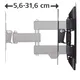 Hama TV-Wandhalterung FULLMOTION, 1 Stern, 200x200, 122cm (48"), 2 Arme, Schwarz