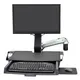 Ergotron StyleView® Steh-Sitz Combo Schwenkarm mit Ablagefläche (Aluminum)