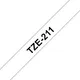 Brother TZE-211 Laminiertes Band schwarz auf weiß 8m x 6mm
