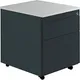 Schubladencontainer m. Rollen, 579x600, 1 Schub, 1 Hängereg., anthrazit/lichtgr