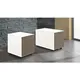 Schubladencontainer mit Rollen, 570x600mm, Stahlplatte, 3xSchublade, weiß/grau