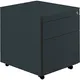 Schubladencontainer mit Rollen, 570x600, 1 Schub, 1 Hängereg., anthrazit