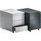 Schubladencontainer mit Rollen, 570x800, Stahlpl., 3 Schubl. weiß/alu