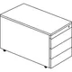 Schüberollcontainer, 570x800mm, Stahlpl., 3 Schübe, lichtgrau