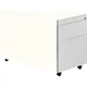 Schubladencontainer mit Rollen, 570x800, 1 Materialschub, 1 Hängereg, weiß/alu