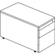 Schubladencontainer m.Rollen, 570x800, 1 Schub, 1 Hängereg., anthrazit/lichtgrau