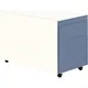 Schubladencontainer mit Rollen, 570x800, 1 Materials., 1 Hängereg., weiß/blau