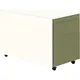 Schubladencontainer mit Rollen, 570x800, 1 Materials., 1 Hängereg., weiß/grün