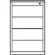 Schubladencontainer, HxT 720x800mm, 4 Schubladen, reinweiß/beigegrau