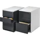 Schubladencontainer,720x800mm, 2xMaterialschub, Hängeregistratur, weiß/blau