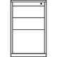 Schubladencontainer,720x800mm, 2xMaterialschub, Hängeregistratur, weiß/blau