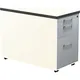 Schubladencontainer auf Rollen, 579x800mm, 1 Materialschub, reinweiß/alu/weiß