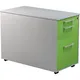 Schubladencontainer auf Rollen, 570x800mm, 1 Materialschub, alu/gelbgrün