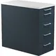 Schübecontainer mit Sockel, H 720mm, Kunststoffpl., 4 Sch., anthrazit-/lichtgrau