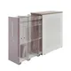 Hochauszugschrank, Thekenelement links stehend, Höhe 1025 mm, anthrazitgrau
