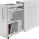 Hochauszugschrank, Thekenelement links stehend, Höhe 1250 mm, lichtgrau