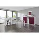 Hochauszugschrank, Thekenelement links stehend, Höhe 1250 mm, lichtgrau
