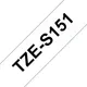 Brother TZe-S151 Schriftband 24mm x 8m. schwarz auf transparent. stark klebend